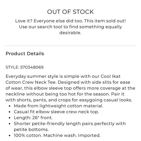 CHICO’S NWT XL 3 Cool Ikat Cotton Crew Neck Tee • Diamond Print Classic Navy - Picture 8 of 12